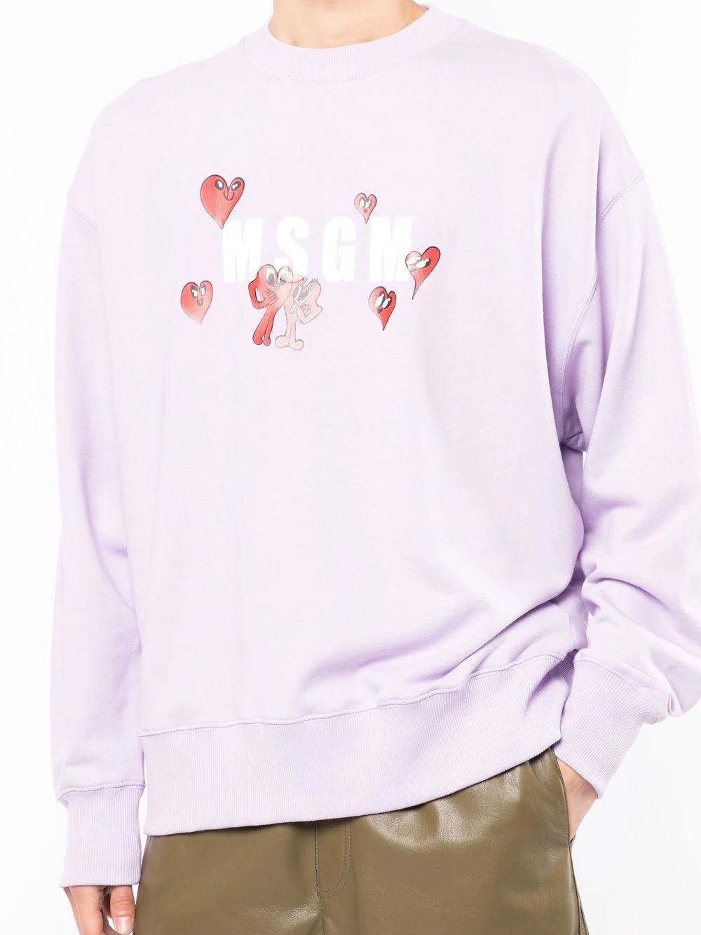 logo-print cotton sweatshirt - 5