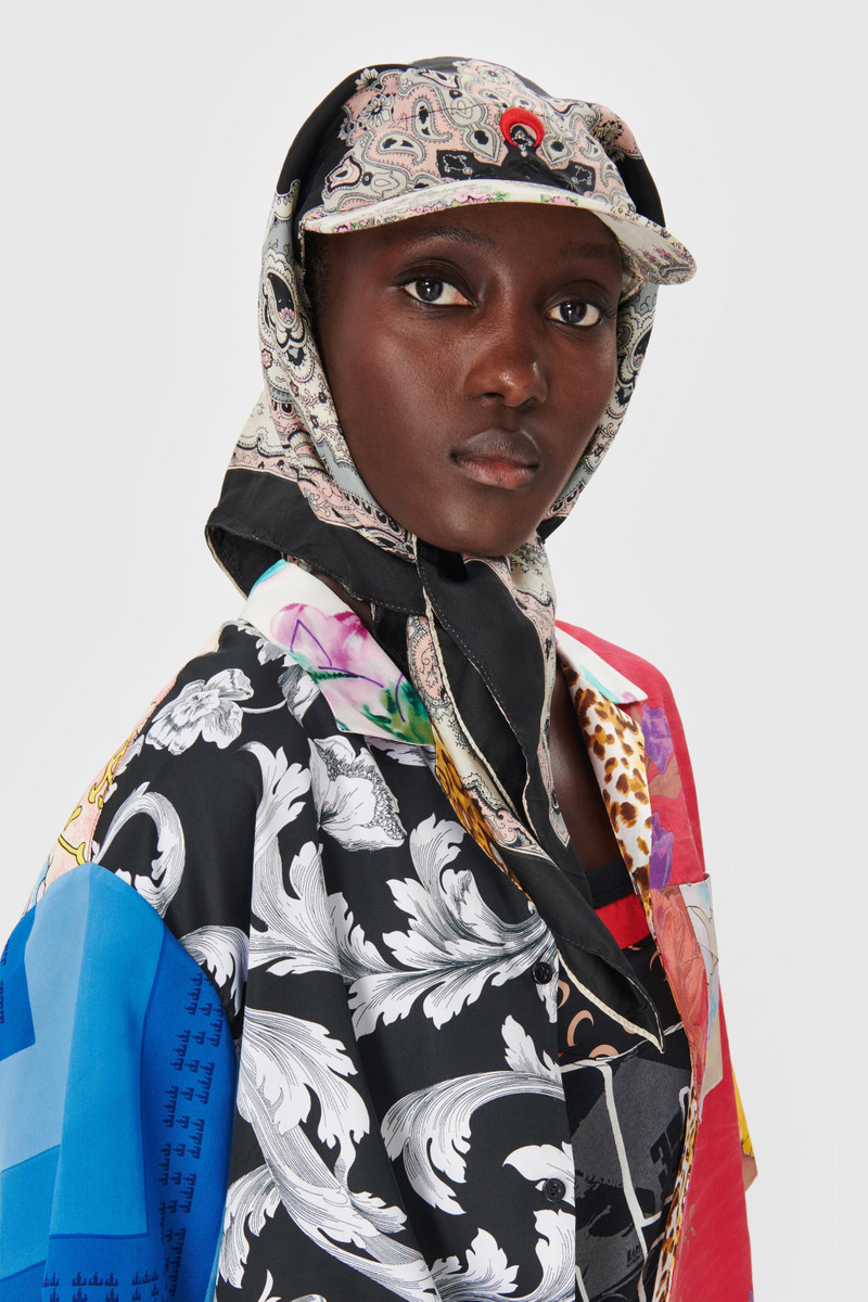 Marine Serre Regenerated Silk Scarves Veiled Cap outlook