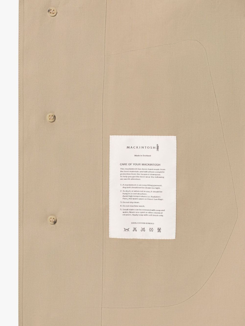 TARTAN OXFORD FAWN BONDED COTTON 3/4 COAT 6