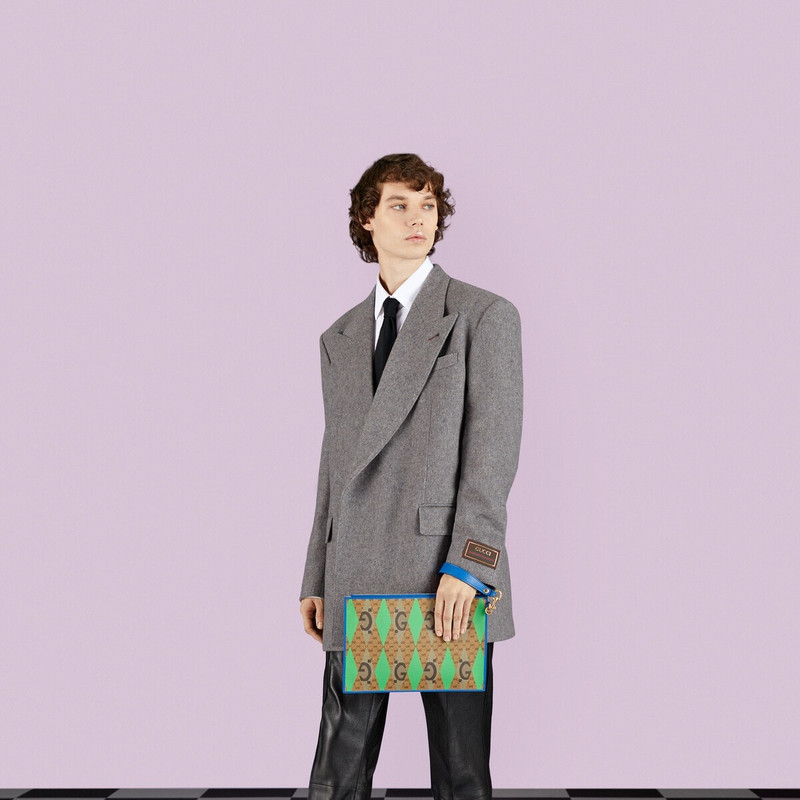 GG rhombus print pouch 3