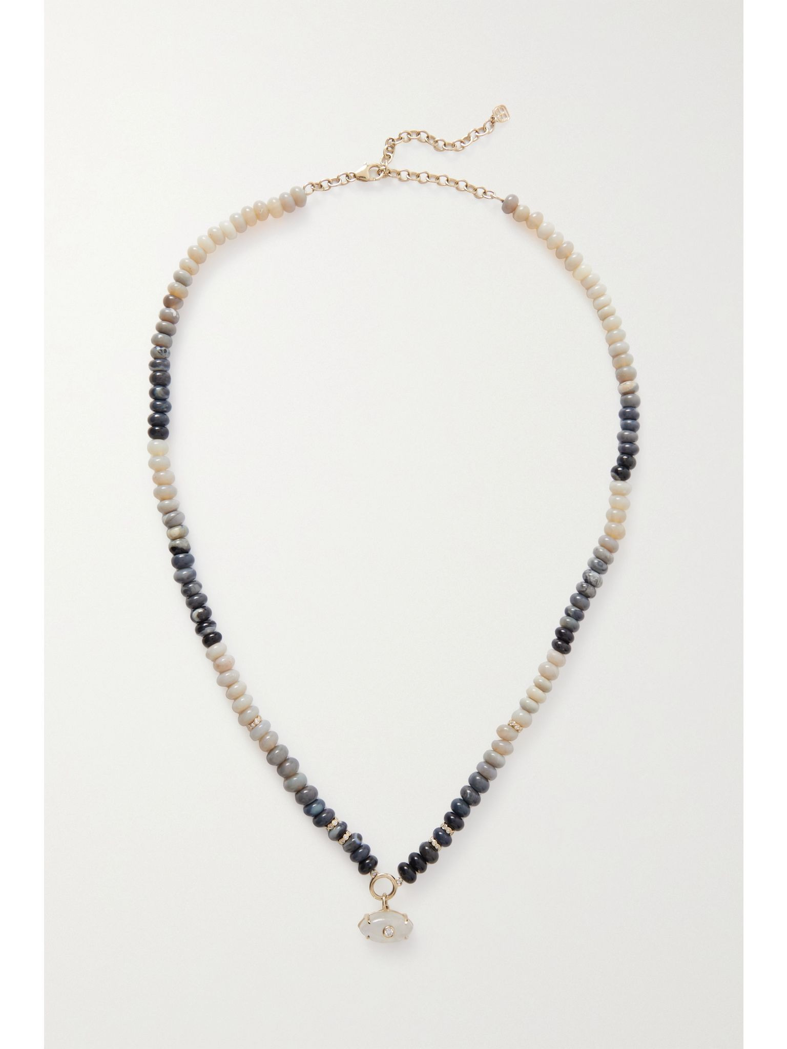 14-karat gold multi-stone necklace Gold - 4