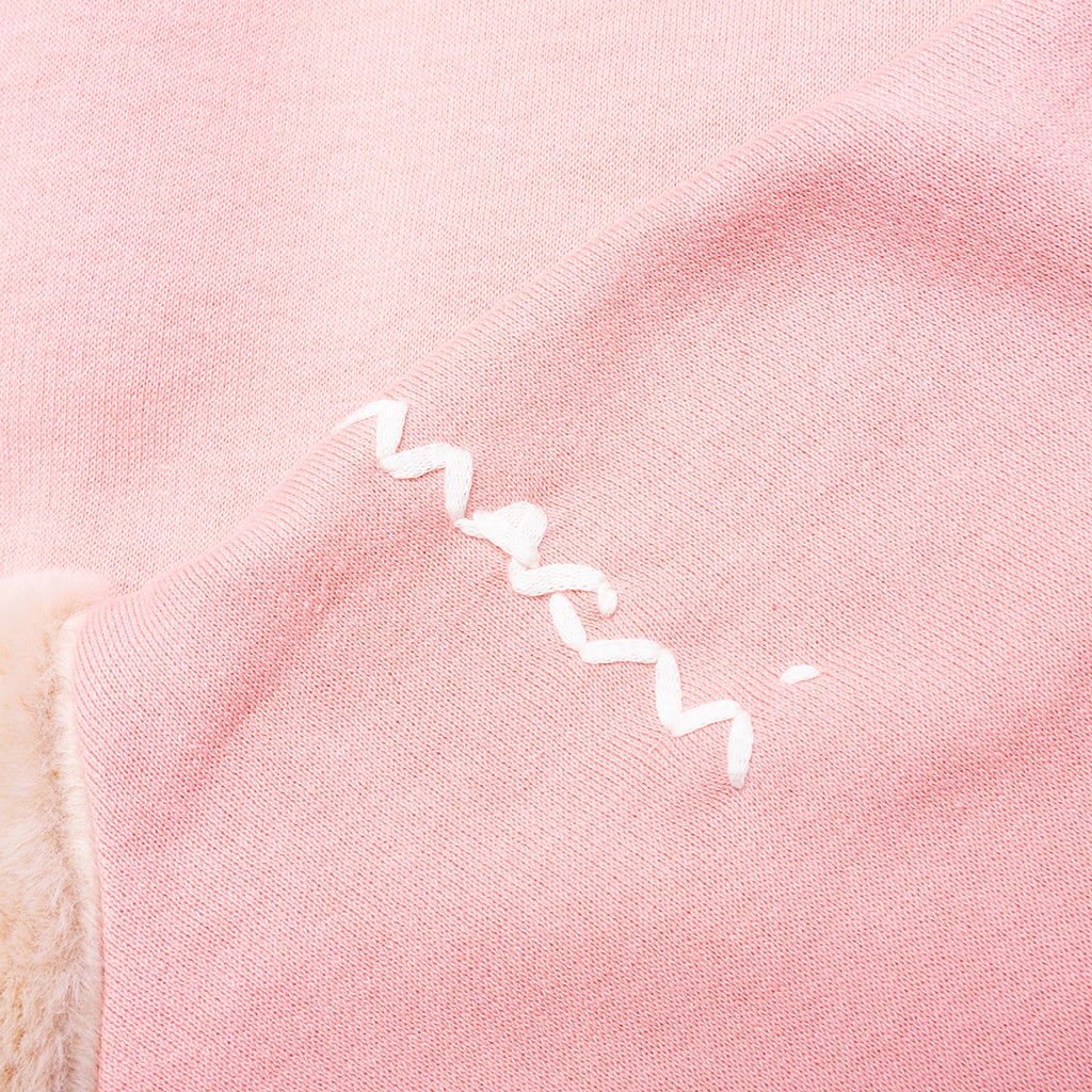 FAUX-FUR HOOD SWEATSHIRT UTC269 - ANTIQUE ROSE - 3