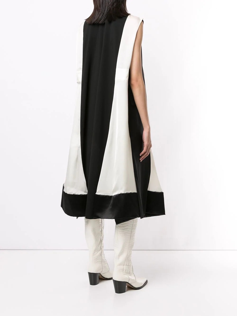 asymmetric sleeveless dress - 4