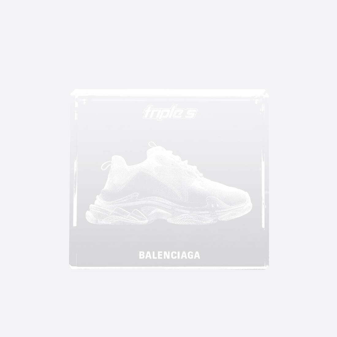 Triple S Sneaker Laser Cube in Grey - 1