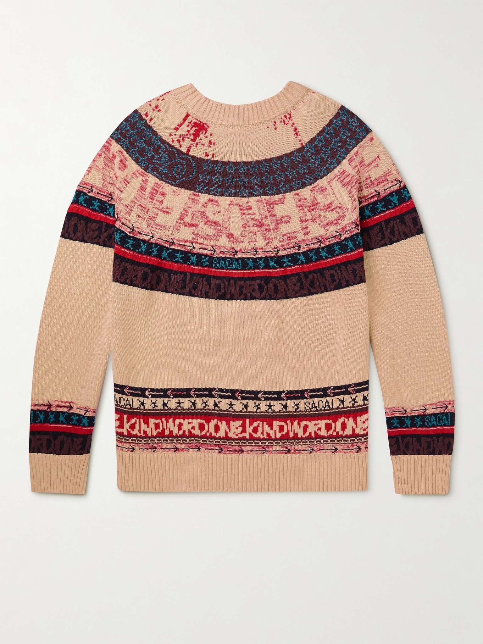 + Eric Haze Fair Isle Cotton-Jacquard Sweater - 1