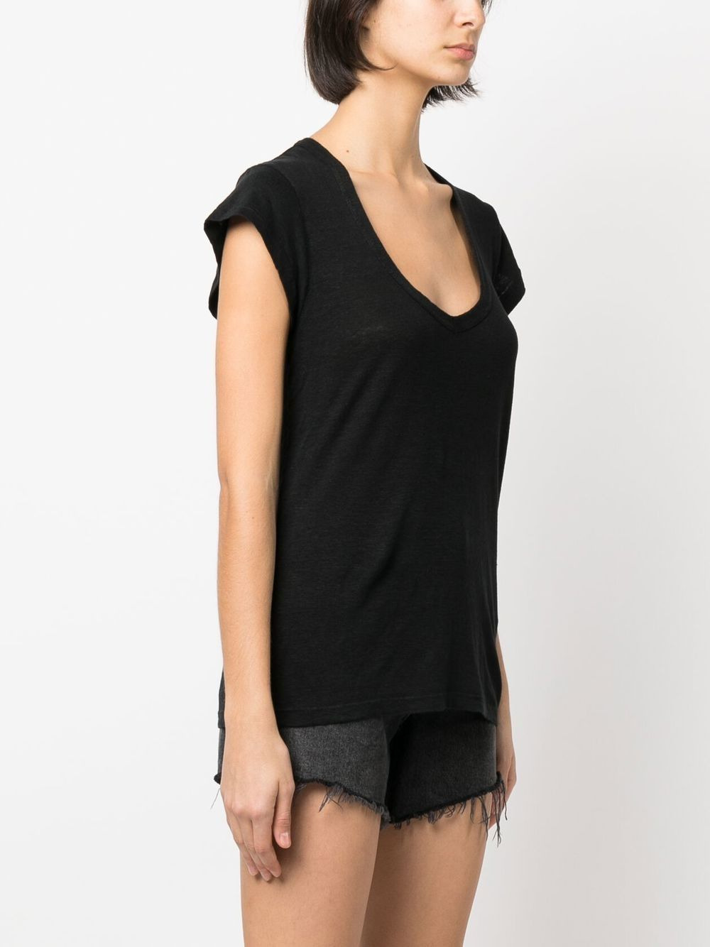 linen short-sleeve top - 3