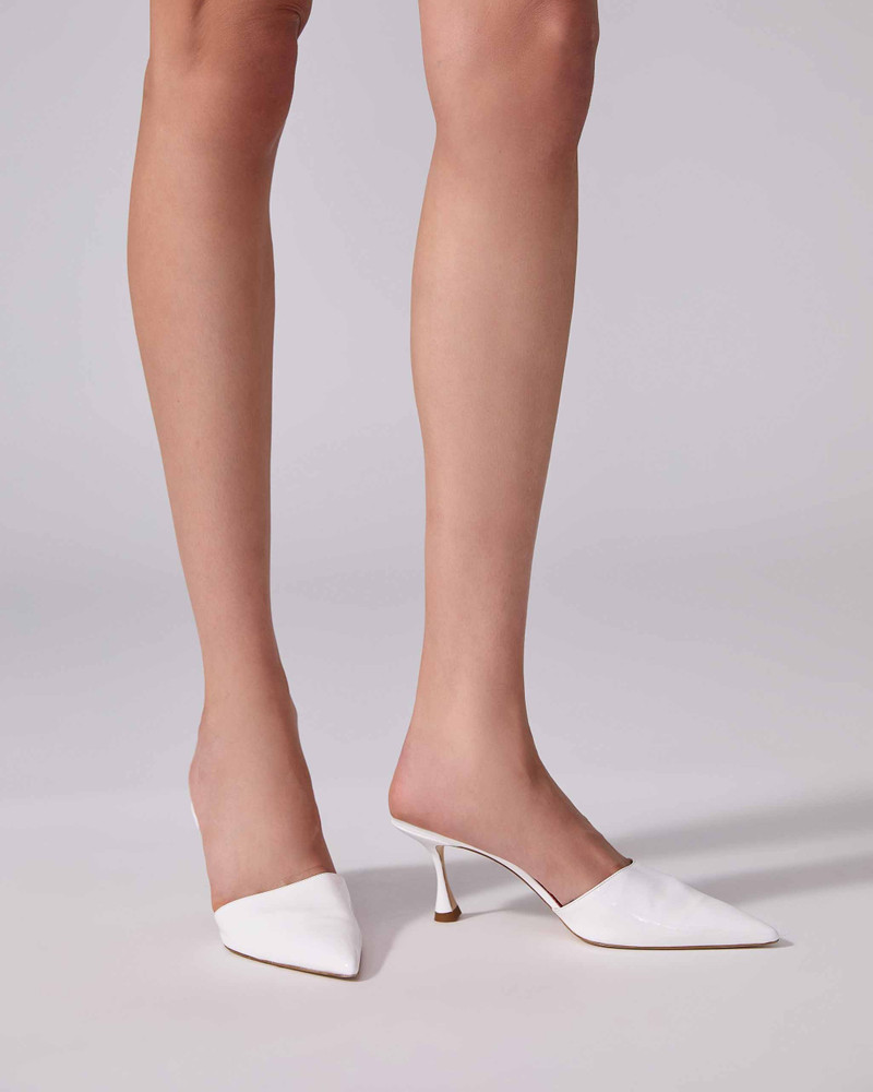 Patent Leather Kitten Heel Mule 3