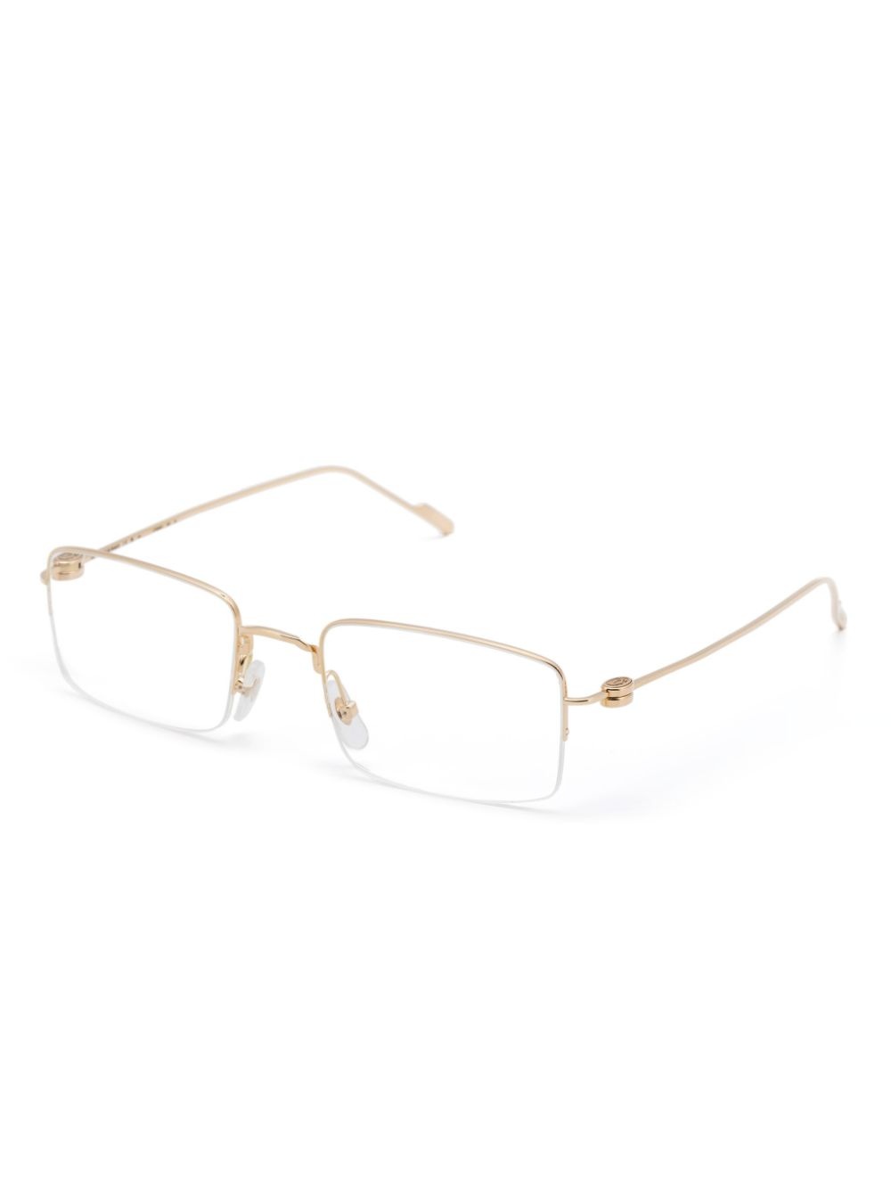 18kt gold rectangular-frame glasses - 2
