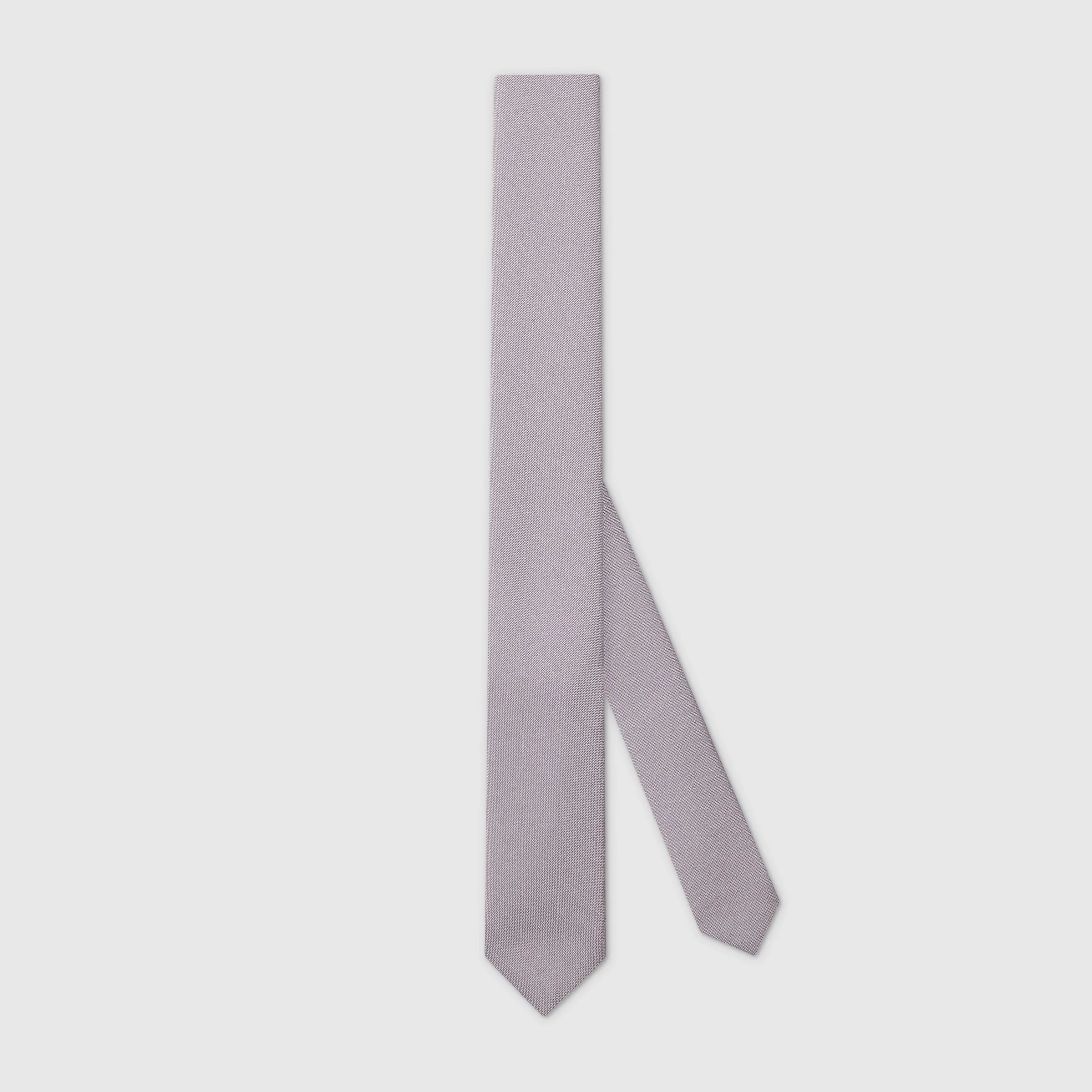 Crepe-effect silk blend tie - 1