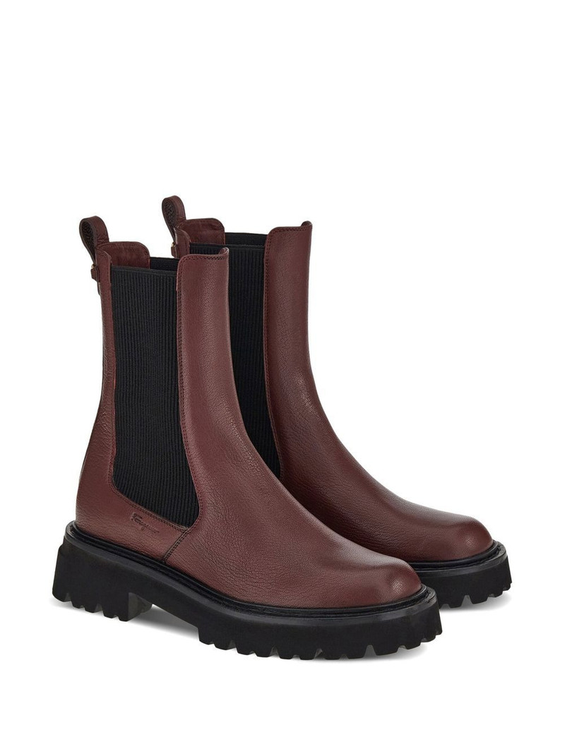 FERRAGAMO Double Gancini chelsea boots outlook