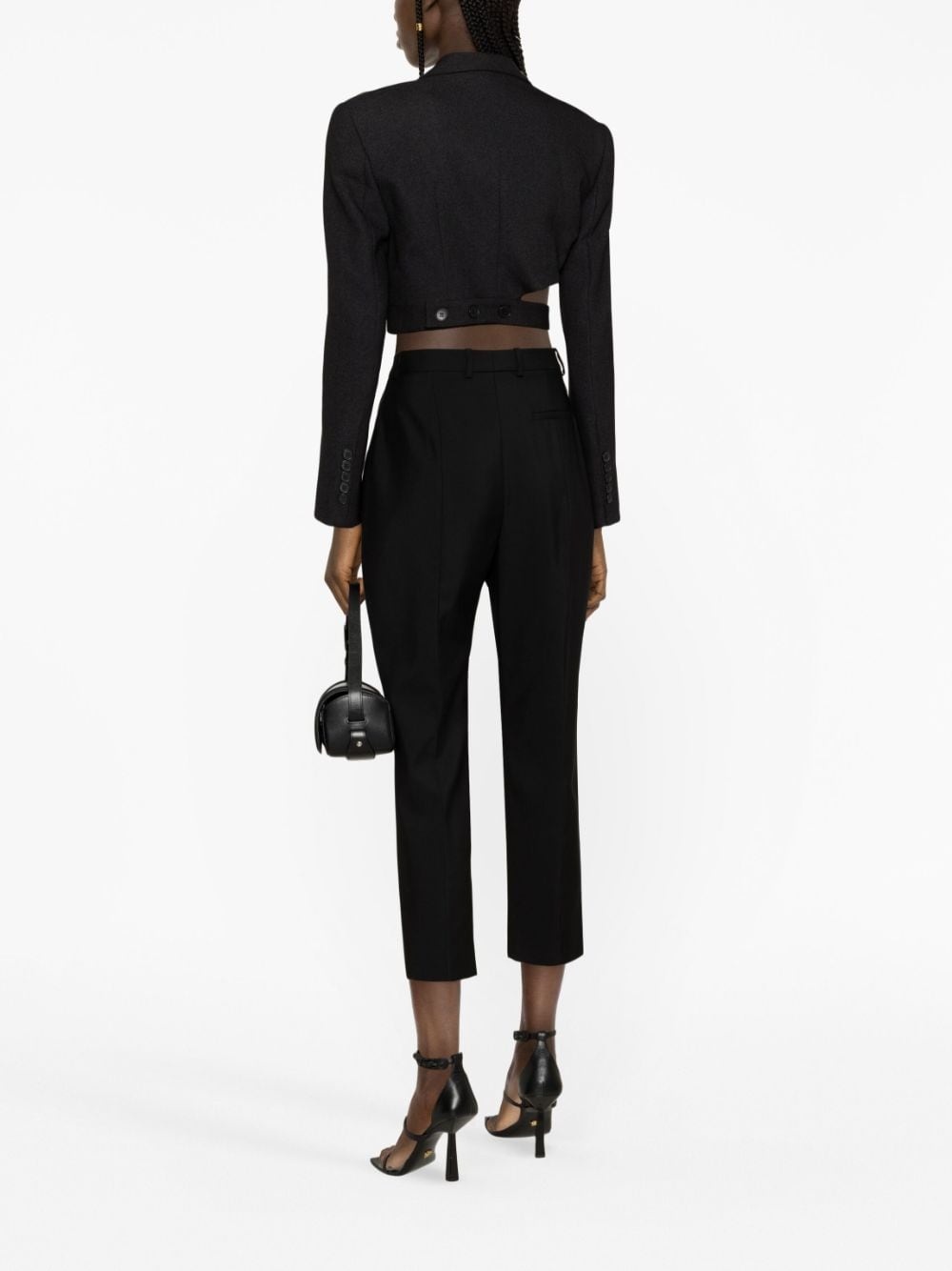 wool cropped trousers - 7
