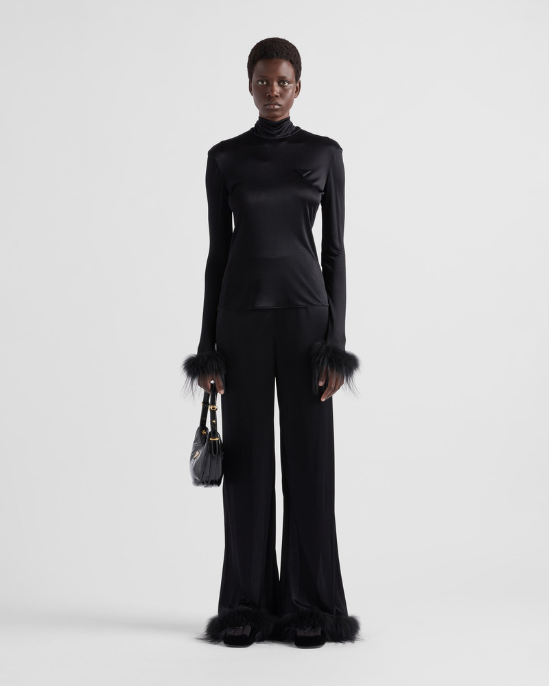 Prada Satin jersey trousers outlook