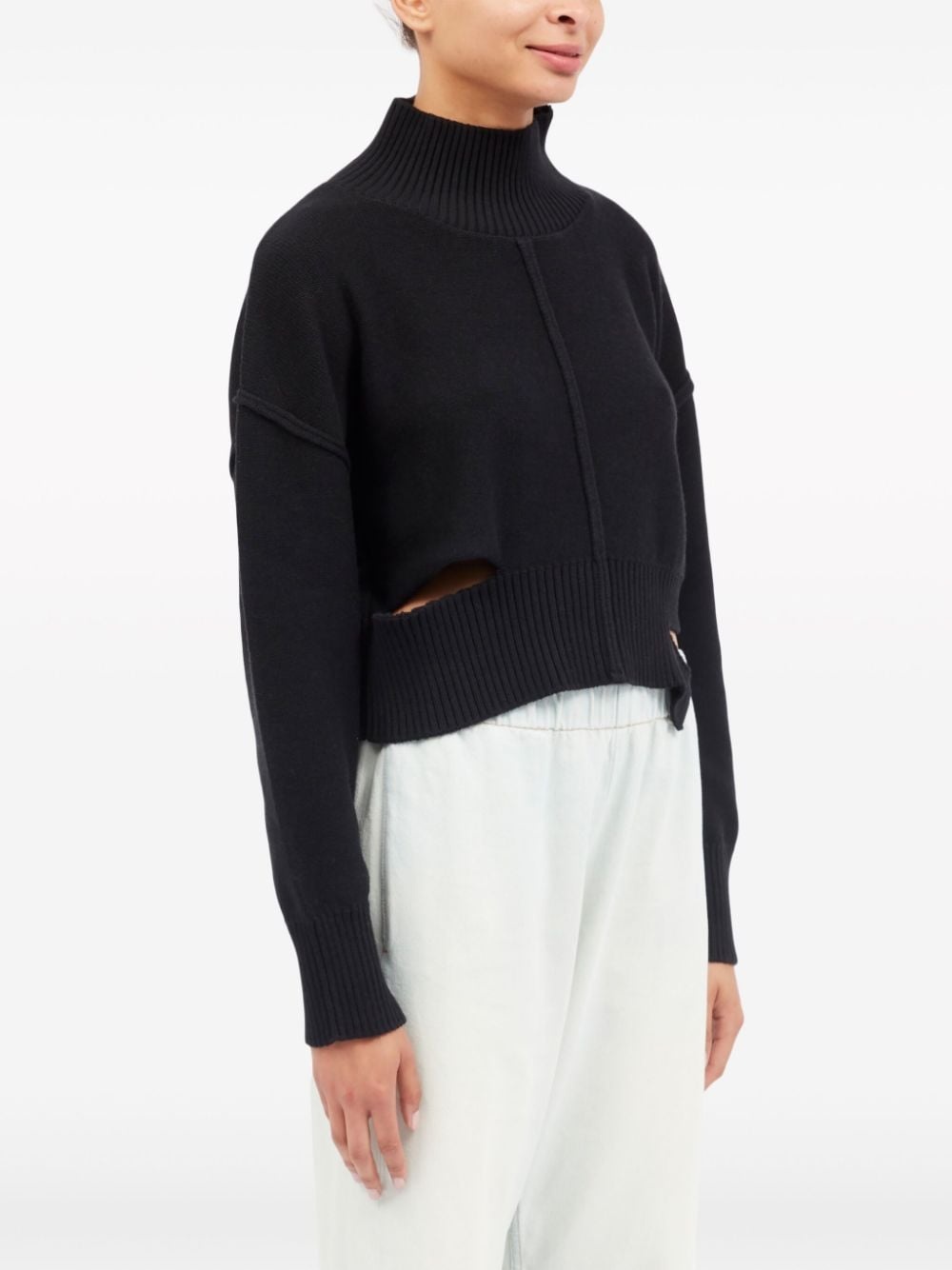 high-neck cut-out jumper - 3