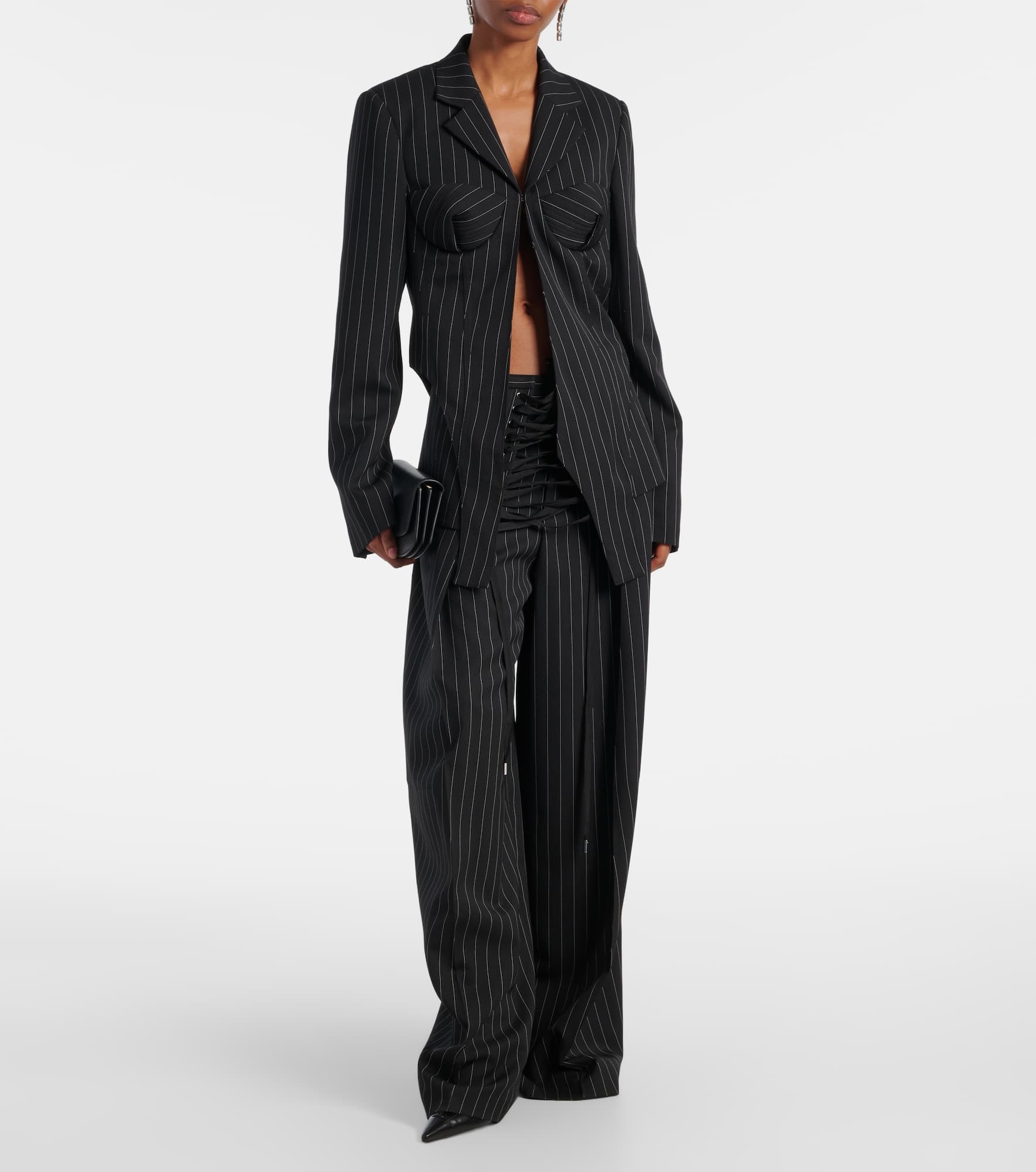 Striped virgin wool blazer - 2