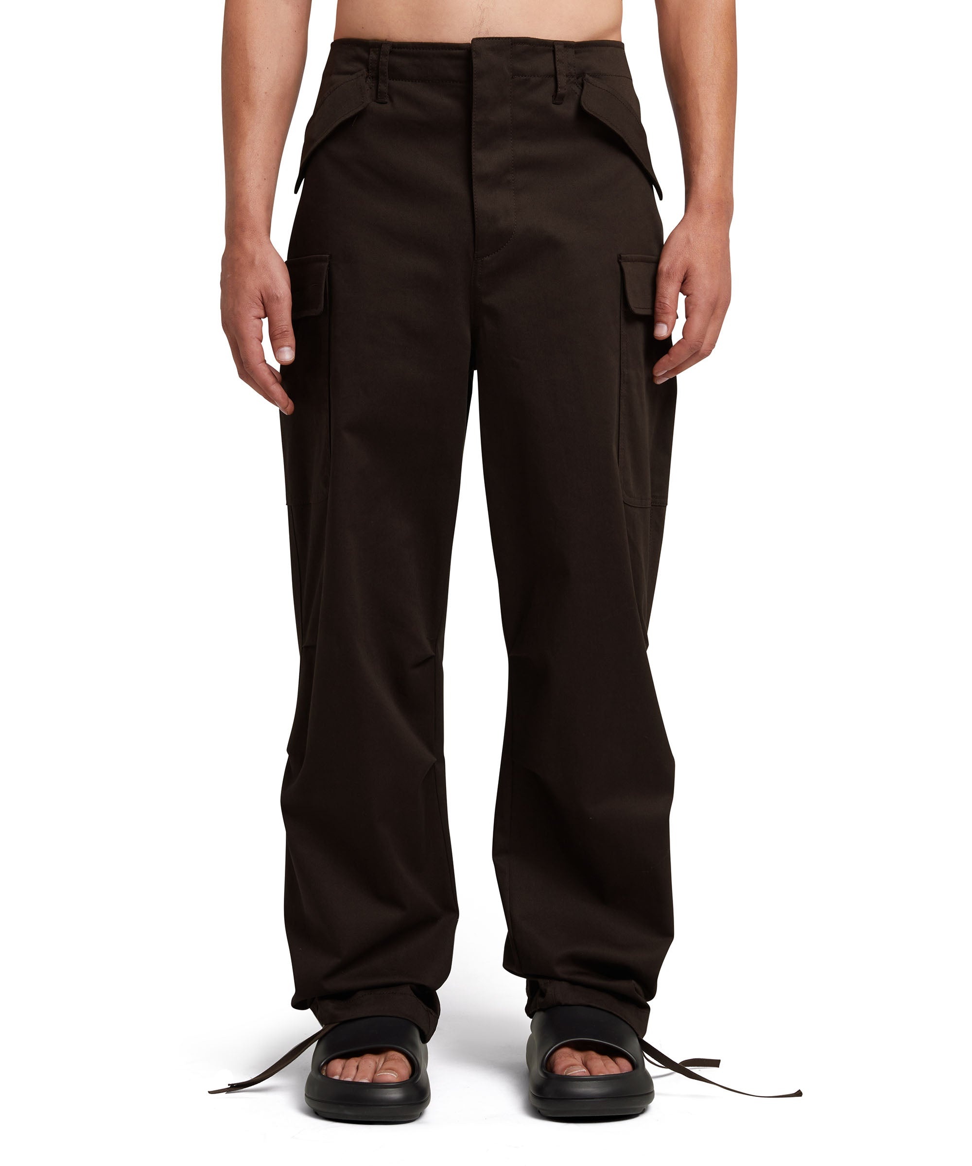 Gabardine cotton cargo pants - 2