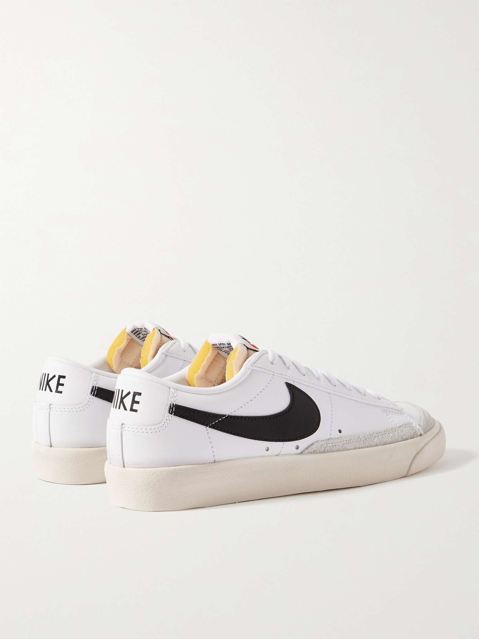 Blazer Low '77 Suede-Trimmed Leather Sneakers - 5