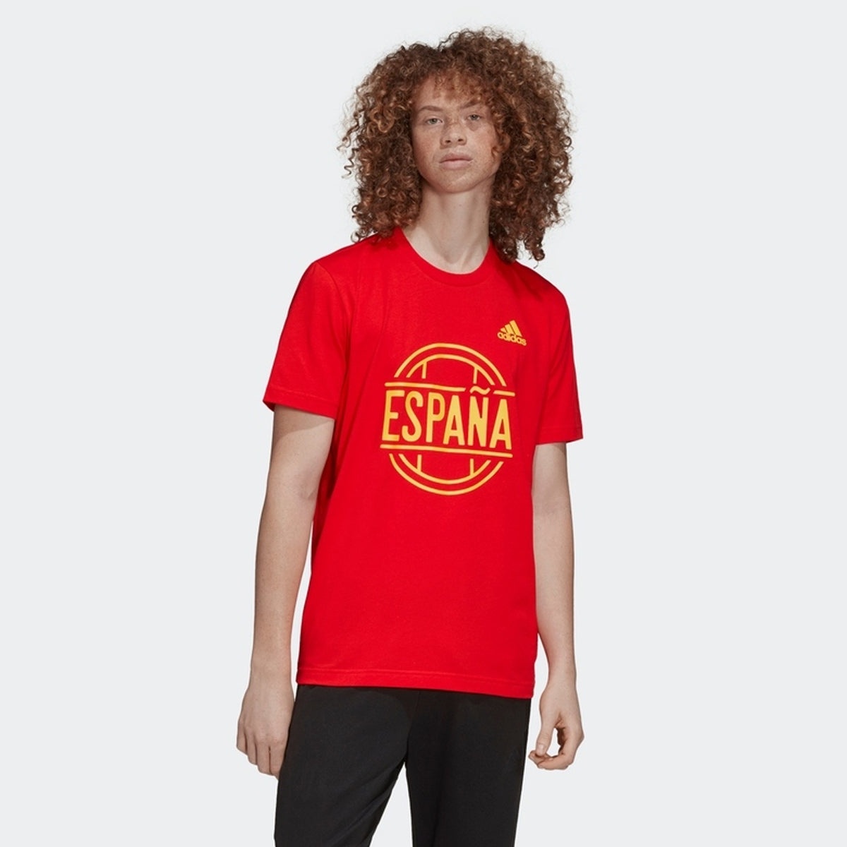 adidas Spain Tee 'Red Yellow' FT6051 - 3