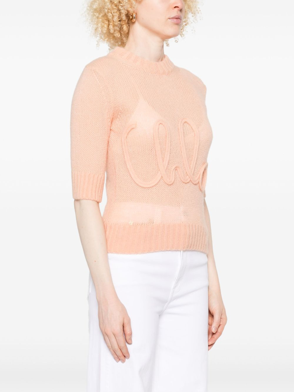 Chloé logo wool jumper - 3