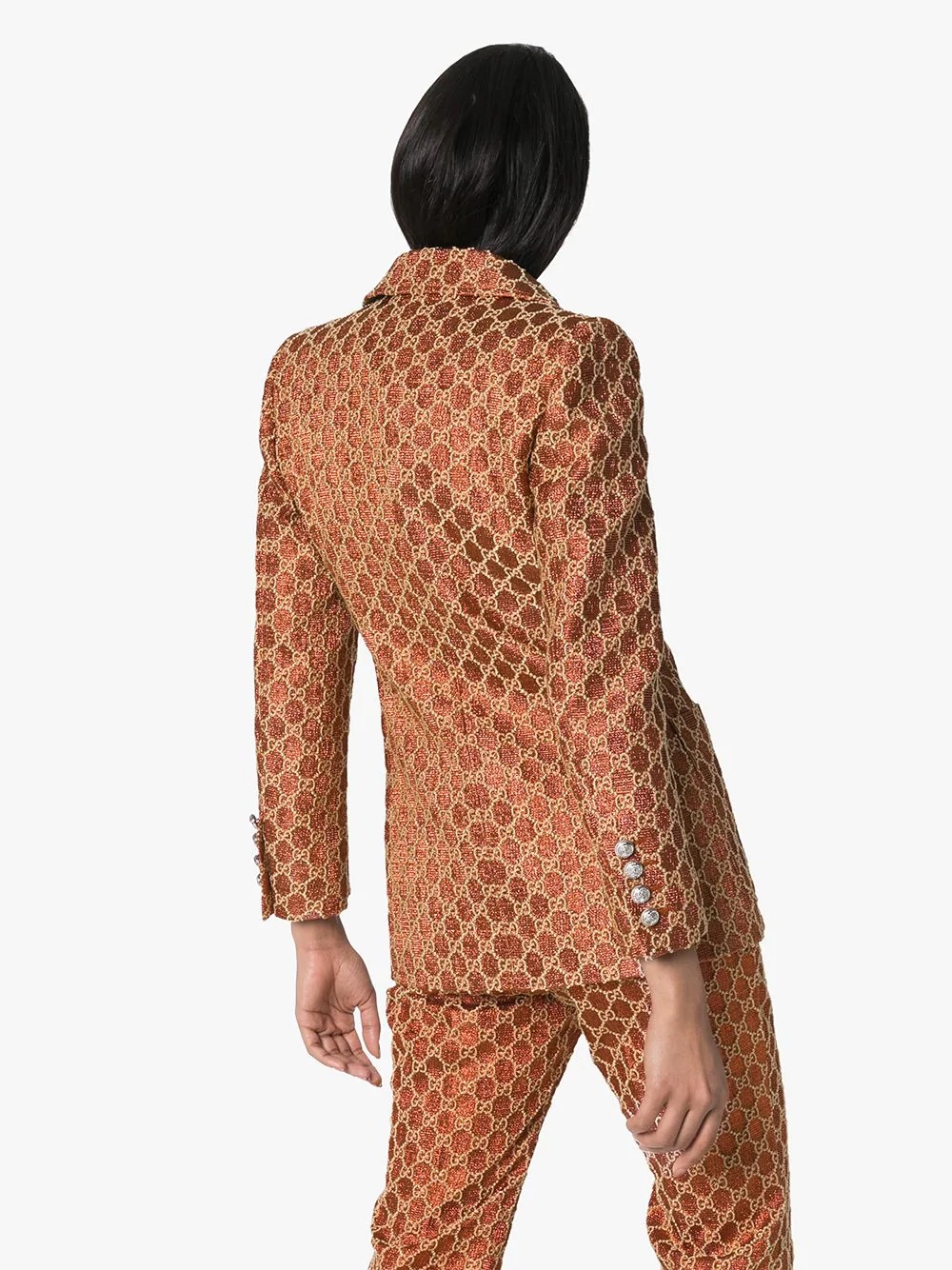 GG Jacquard single-breasted blazer - 3