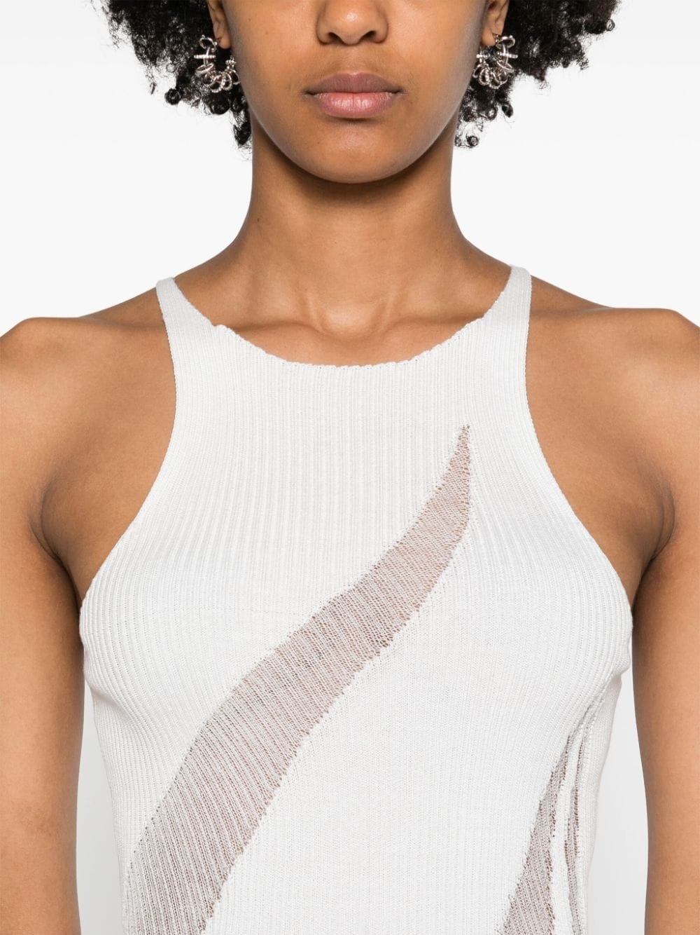 Walking sheer-panels maxi dress - 5