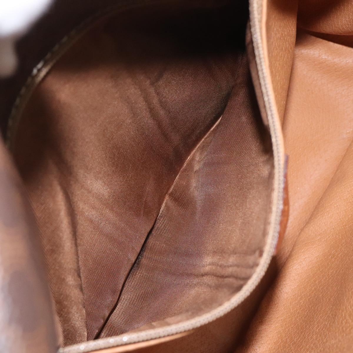 CELINE Macadam Canvas Shoulder Bag Pvc Leather Brown - 11