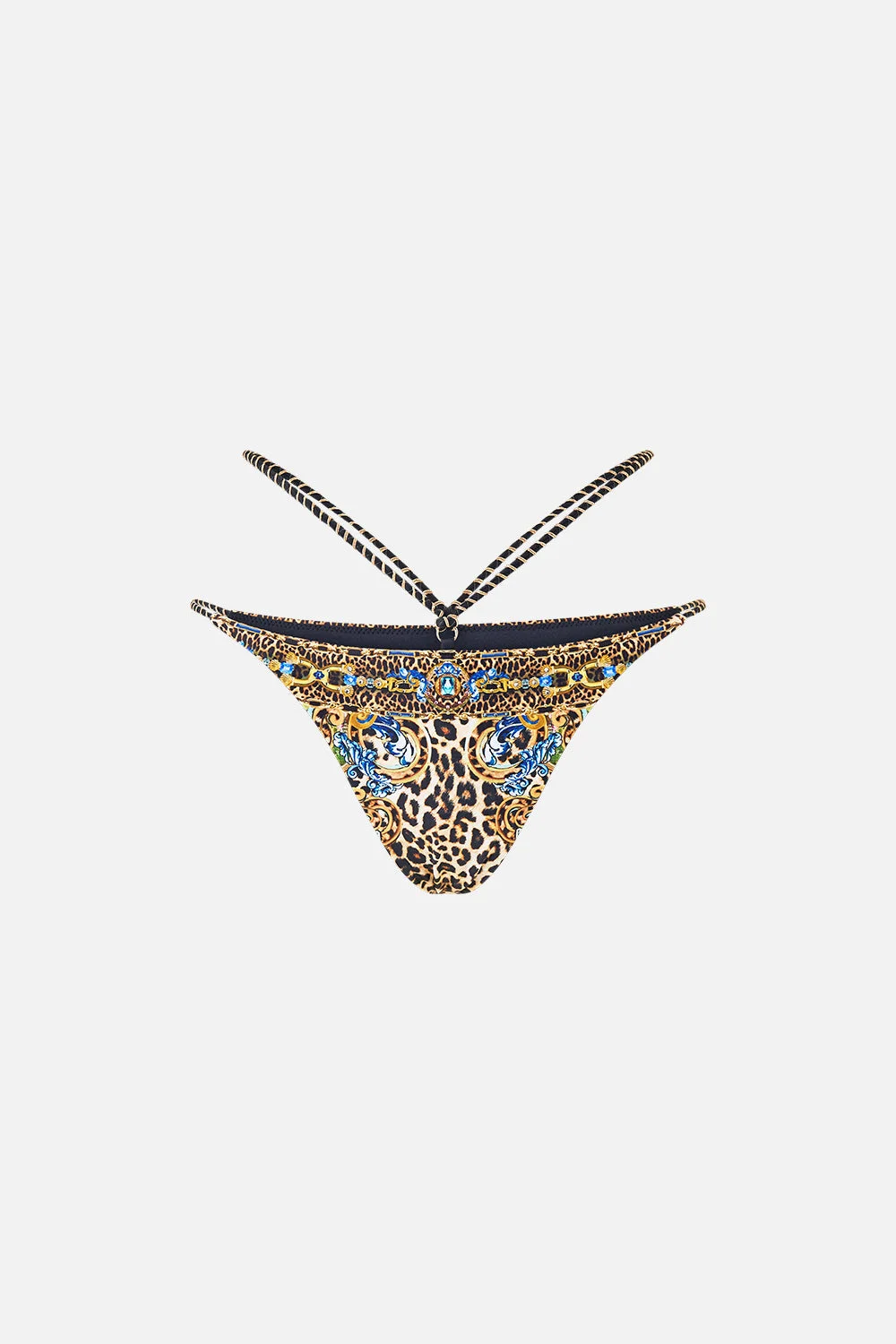 MULTI STRAP BIKINI BOTTOM WITH RING TRIMS - 1