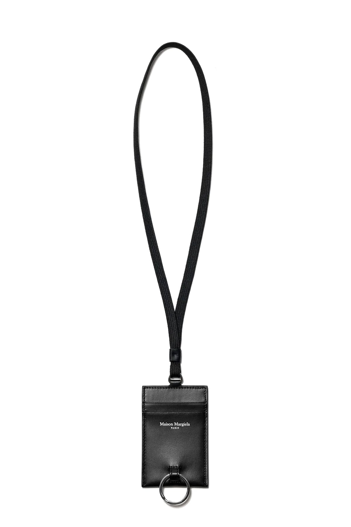 CARD HOLDER WITH KEYRING AND LACE / BLK - 1