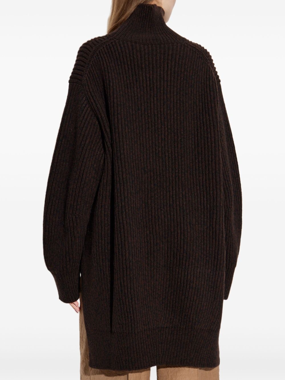 ribbed turtleneck sweater - 4