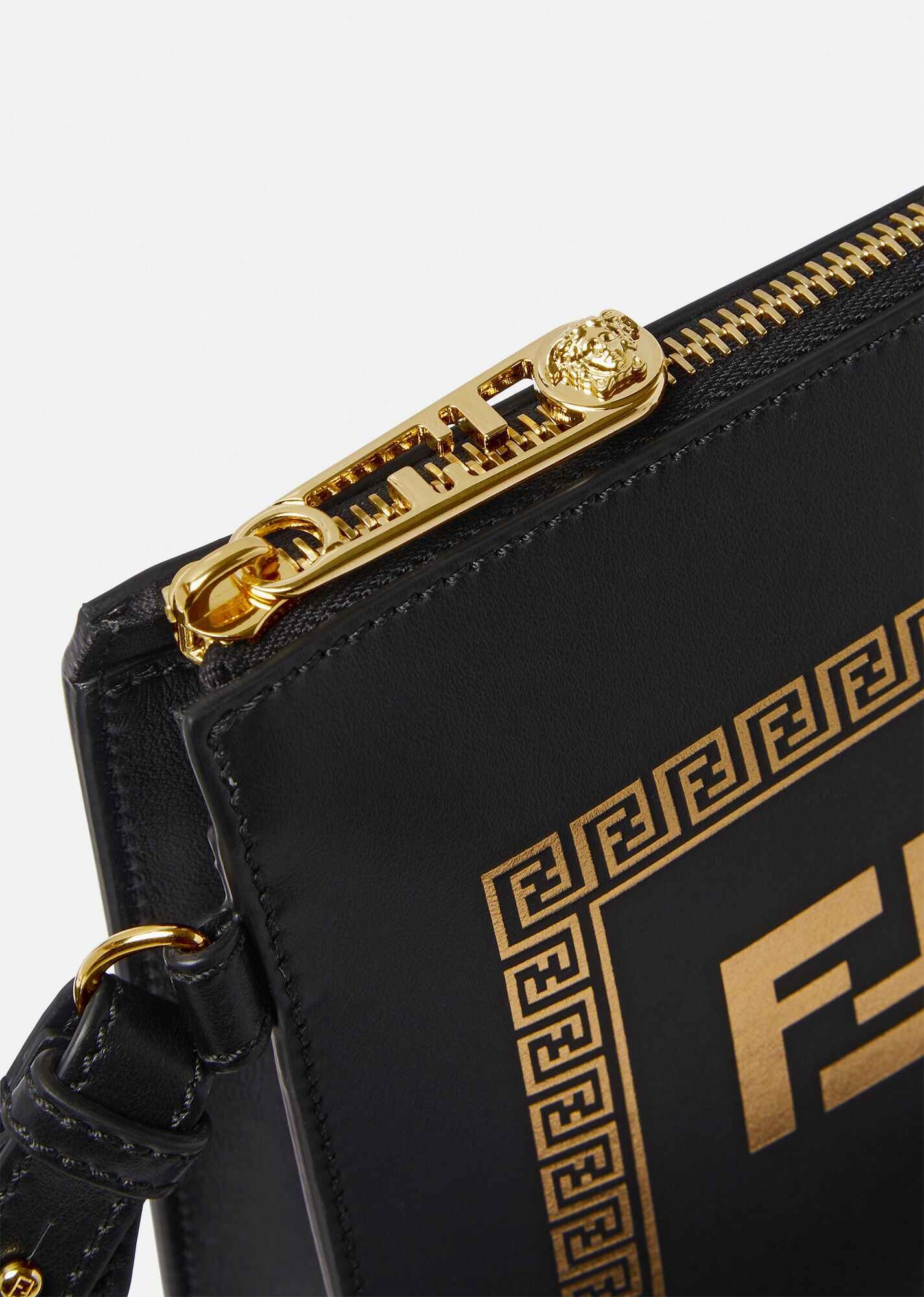 Fendace Logo Leather Pouch - 5