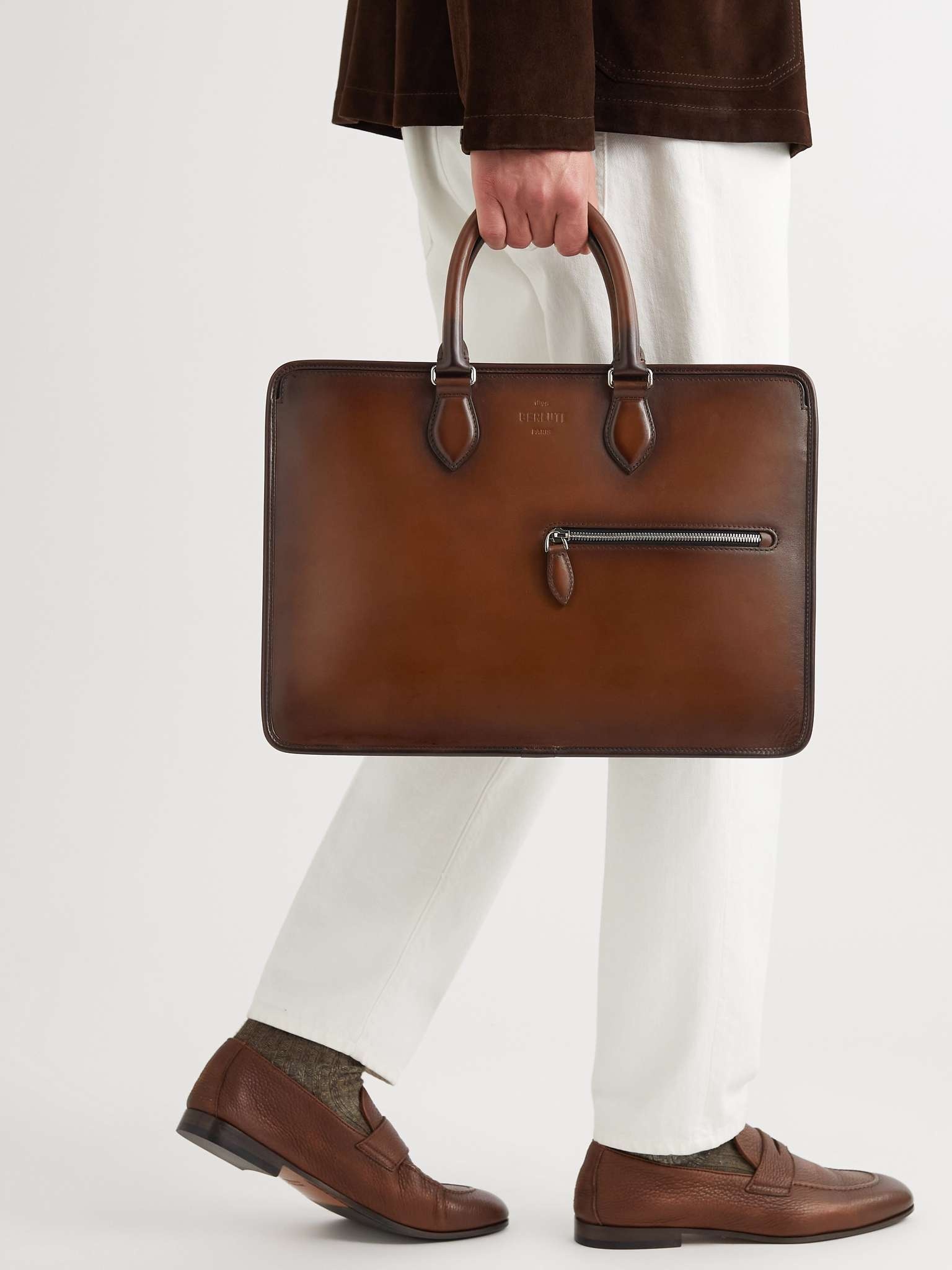 Scritto Venezia Leather Briefcase - 3