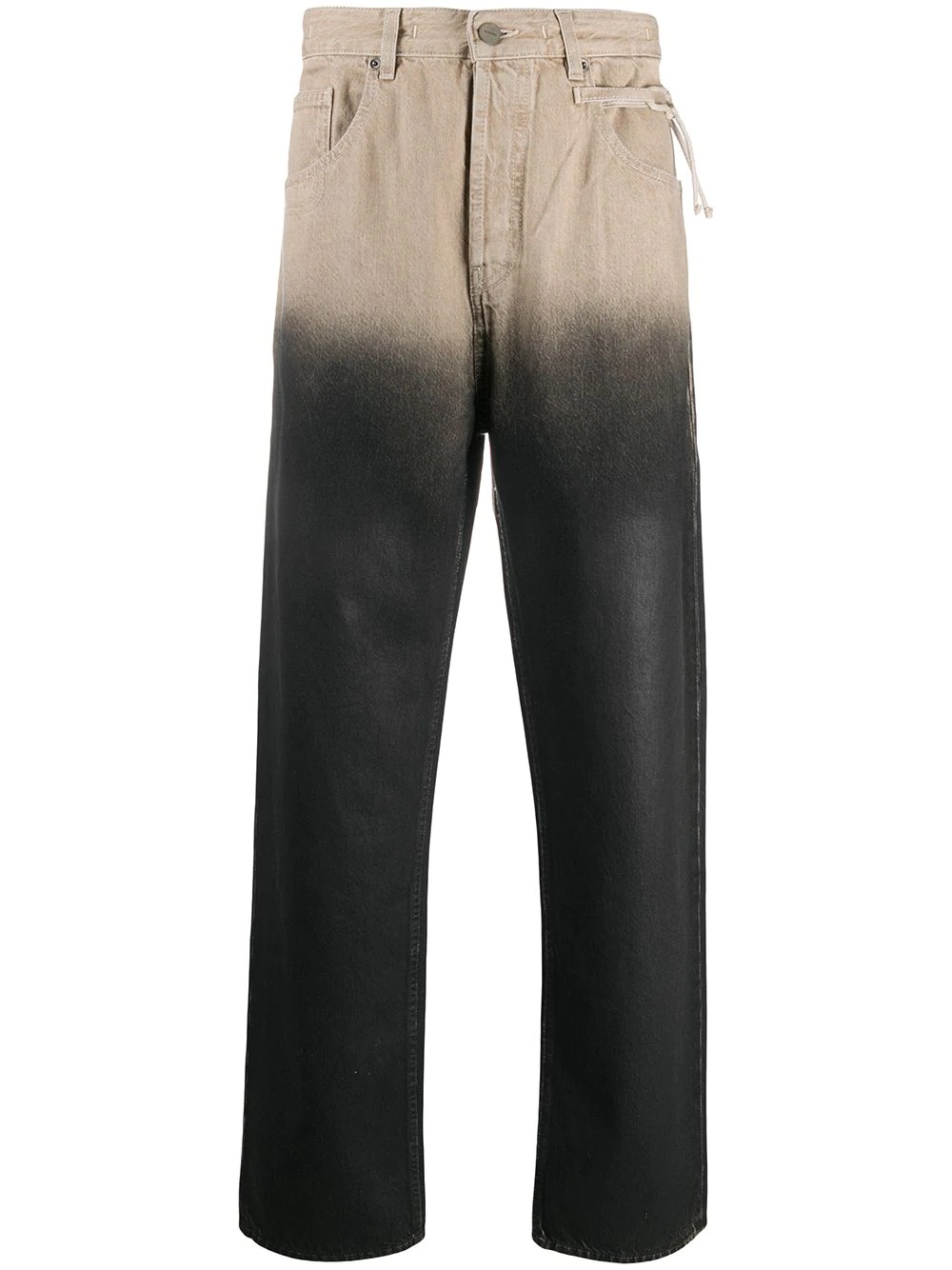 straight-leg ombré-print trousers - 1