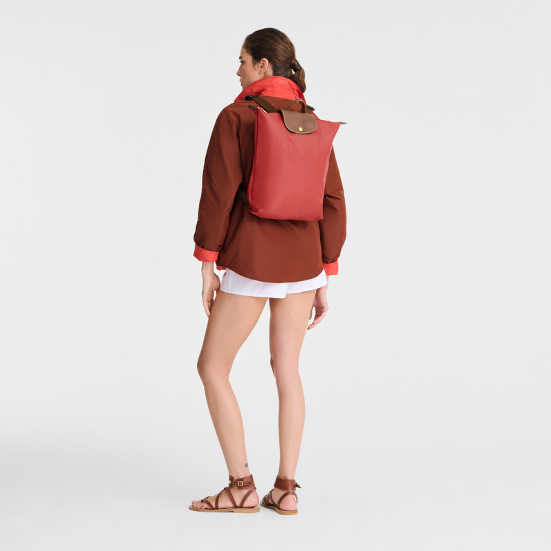 Longchamp Le Pliage Original M Backpack Tomato - Canvas outlook