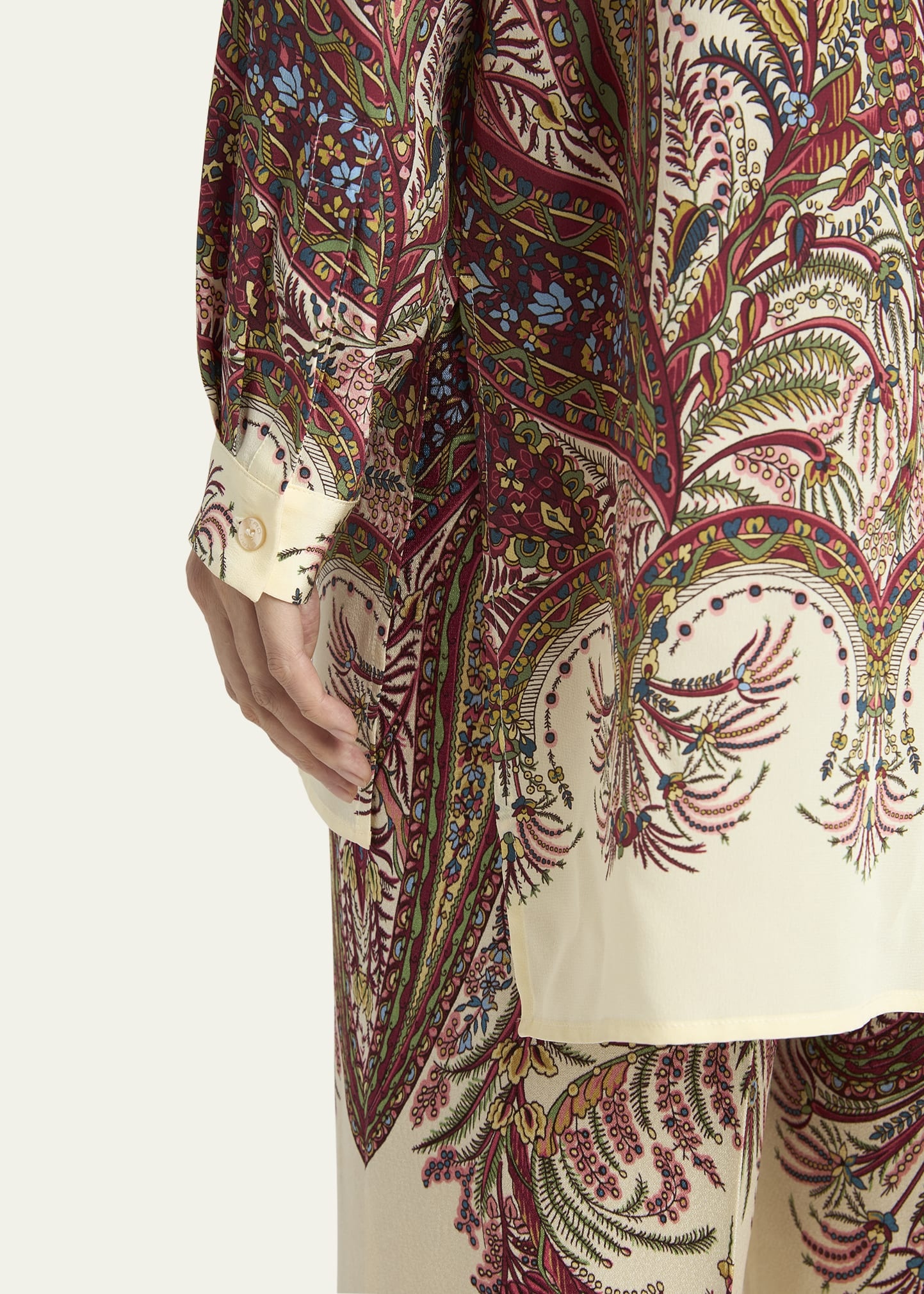 Long-Sleeve Paisley-Print Shirt - 5