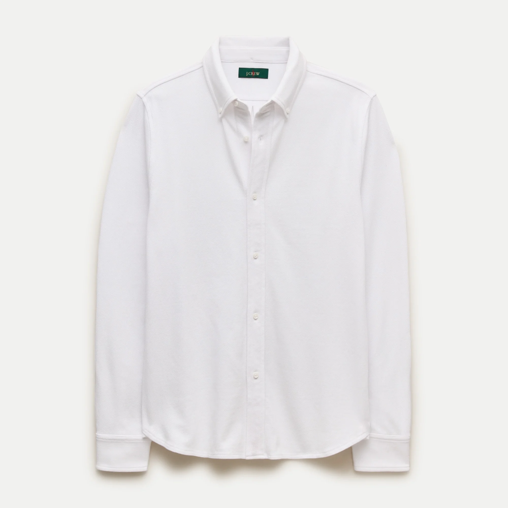 Washed piqué button-down shirt - 1