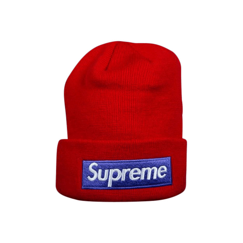 Supreme New Era Box Logo Beanie 'Red' - 1