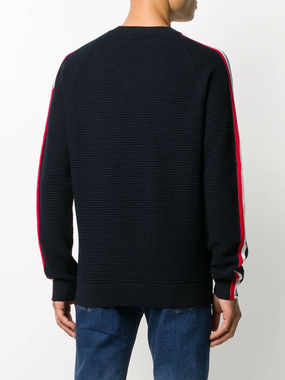 side-stripe logo-patch jumper - 4