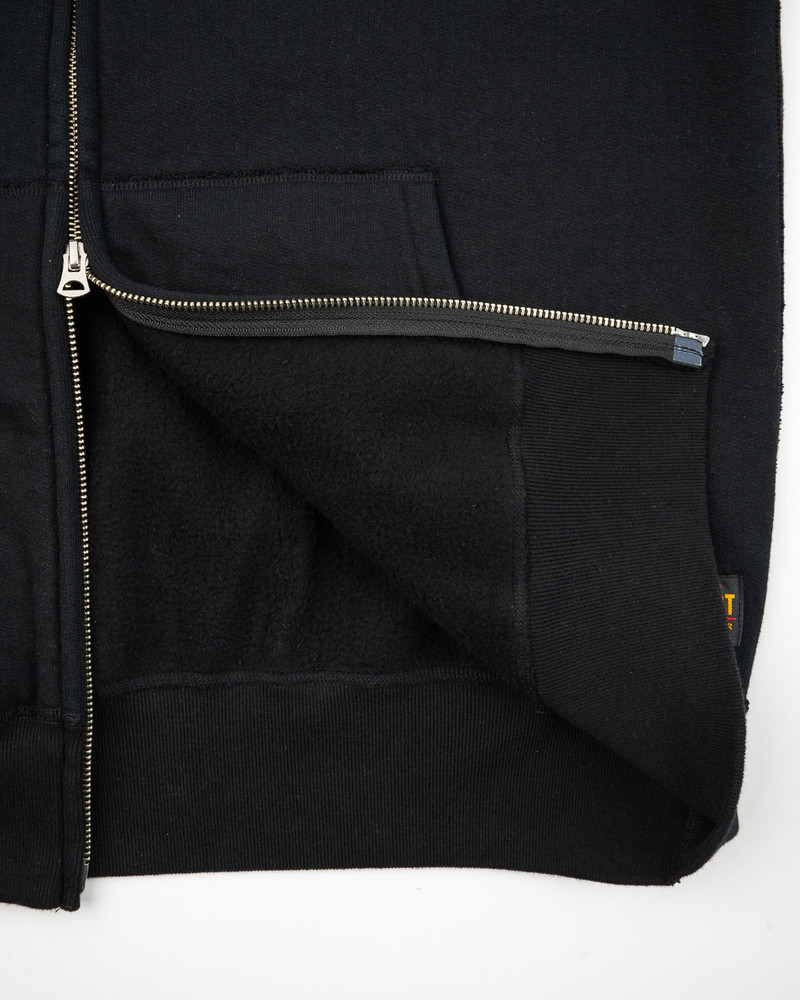 IHSW-81L-BLK PRINTED 14OZ ULTRA HEAVYWEIGHT LOOPWHEEL COTTON ZIPPERED HOODIE - BLACK 10