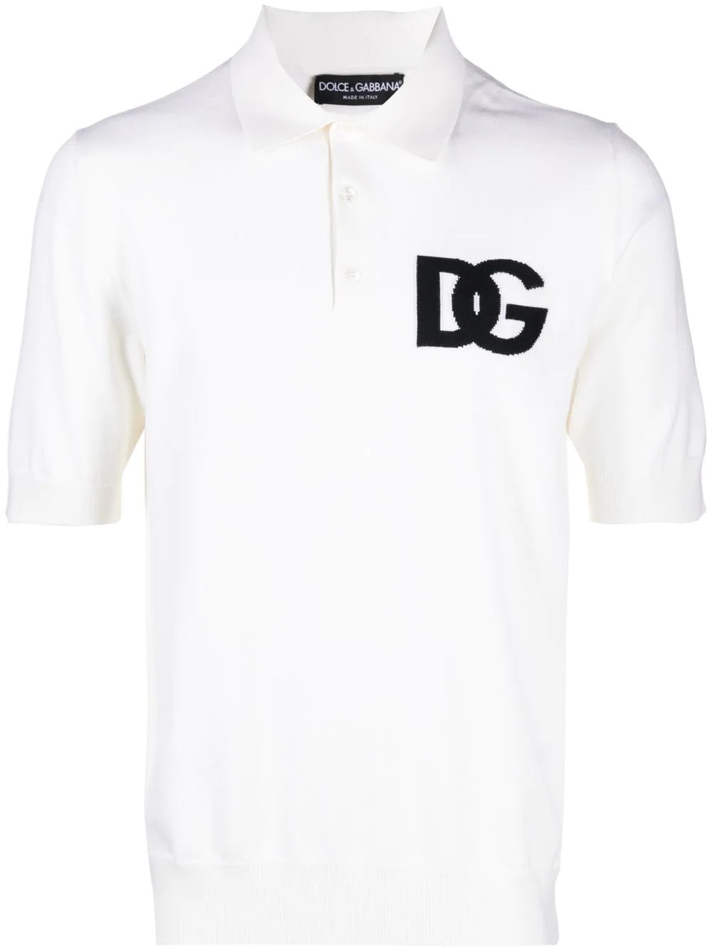 logo knitted polo shirt - 1