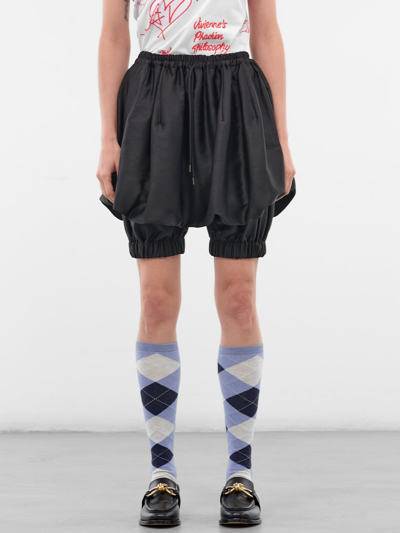 Black Relaxed Bloomers Shorts 1