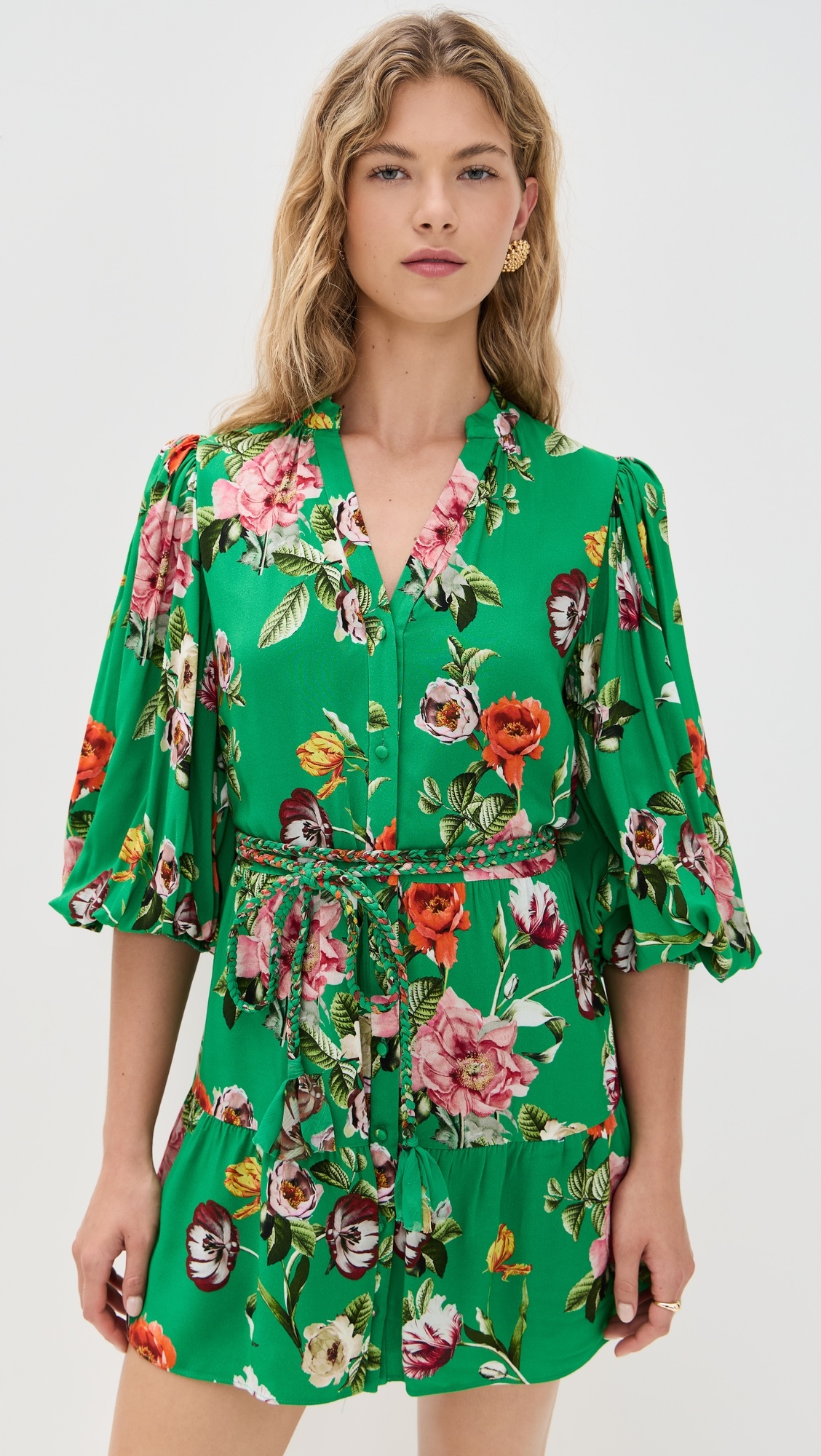 Antonette Button Front Mini Dress - 6