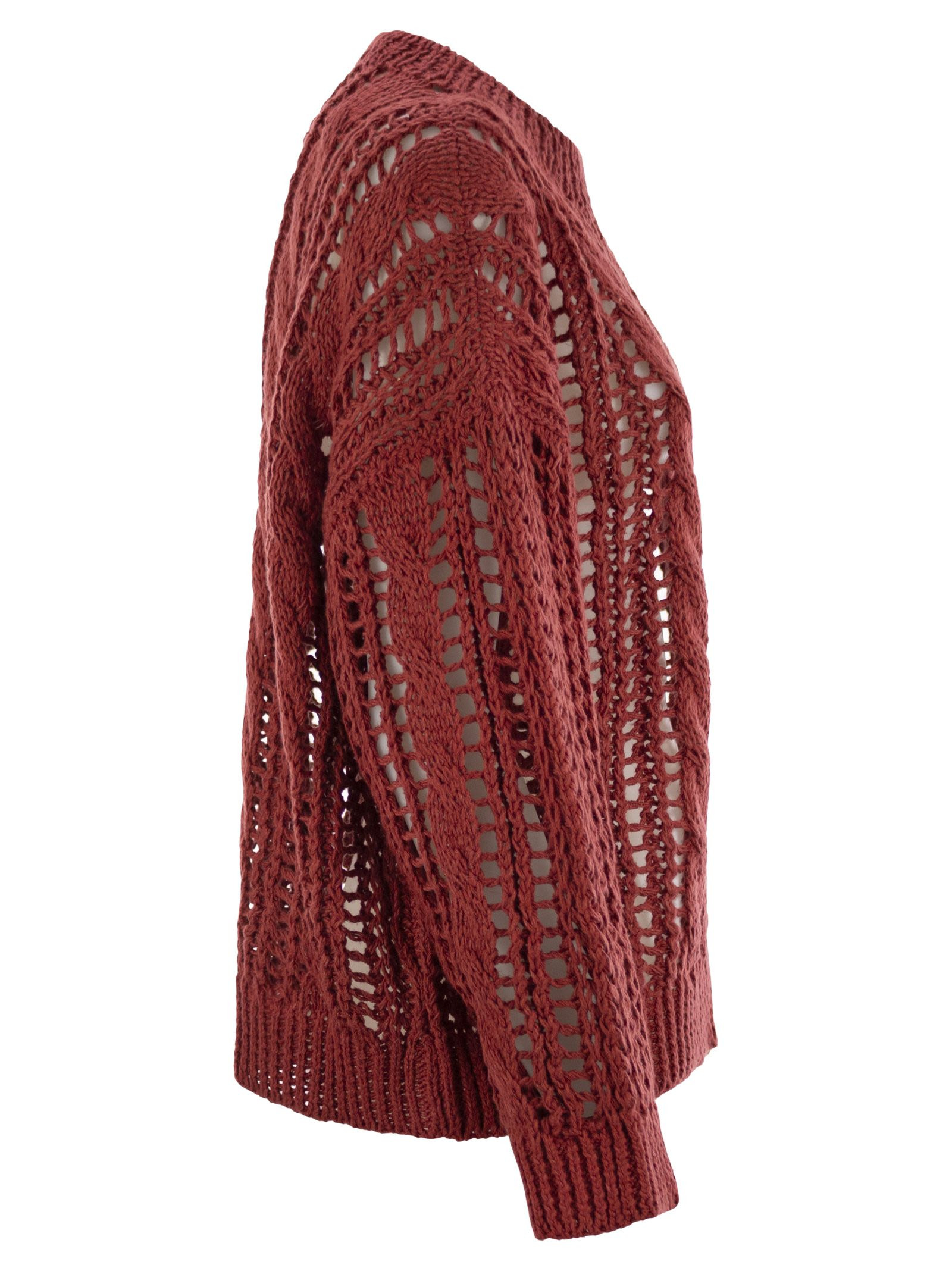 Brunello Cucinelli Women Cable & Mesh Jute And Cotton Jersey - 3