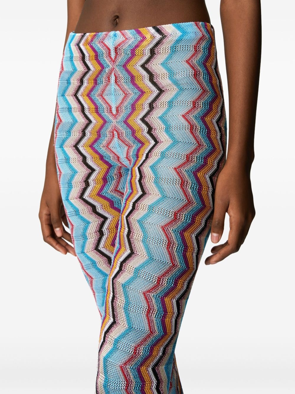 Zigzag-pattern trousers - 4