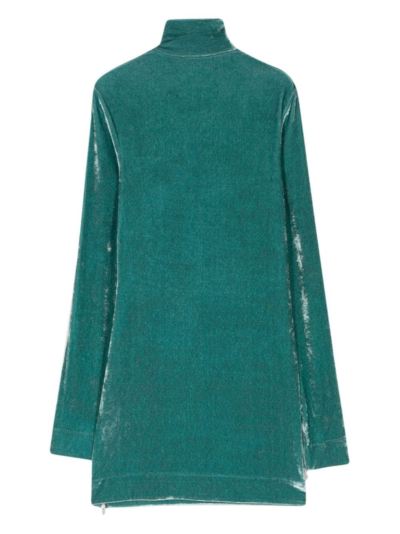 Jil Sander crushed-velvet mini dress outlook