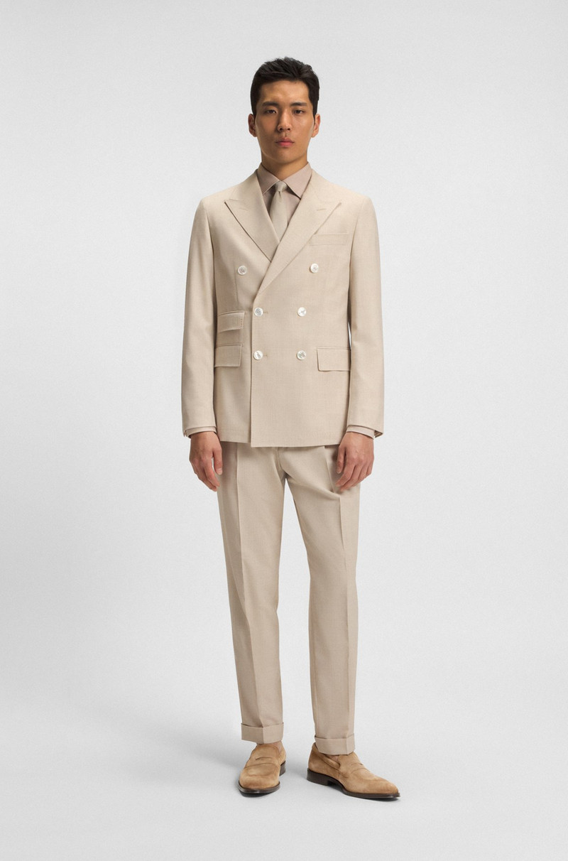 BOSS ITALIAN-MADE SUEDE LOAFERS WITH PENNY TRIM outlook