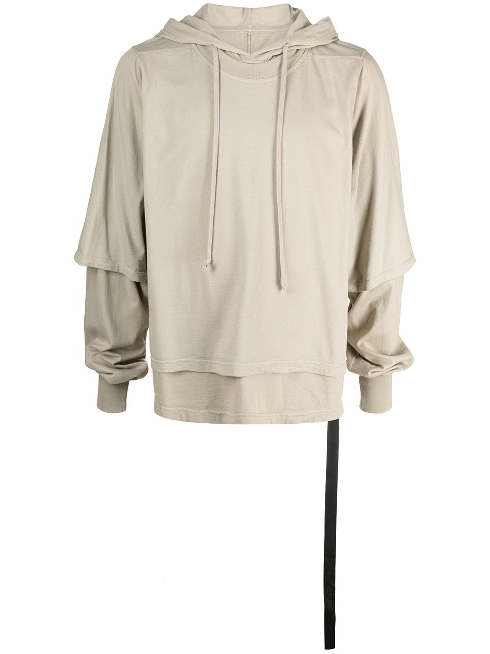 tiered slouch hoodie - 1