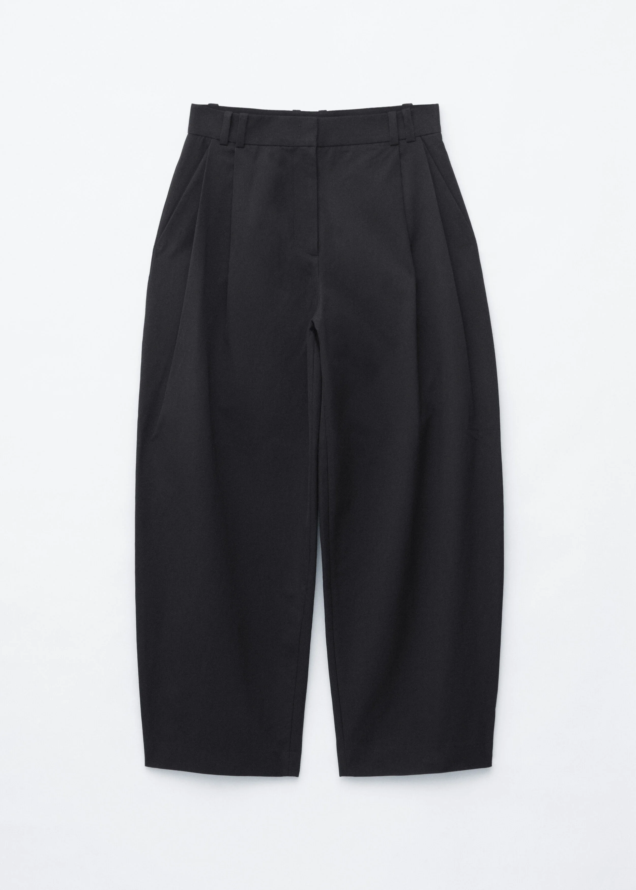 Barrel‑Leg Cropped Trousers - 1