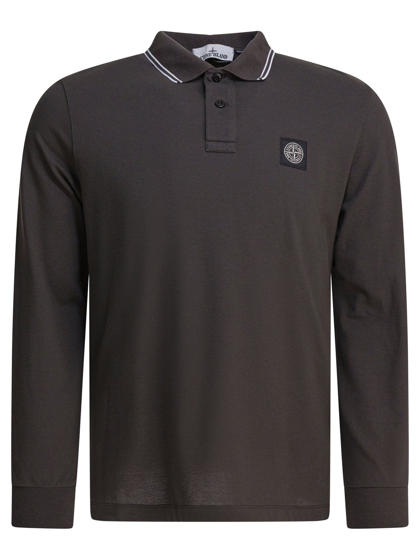 Stone Island Organic Cotton And Pique Polo Shirt - 1