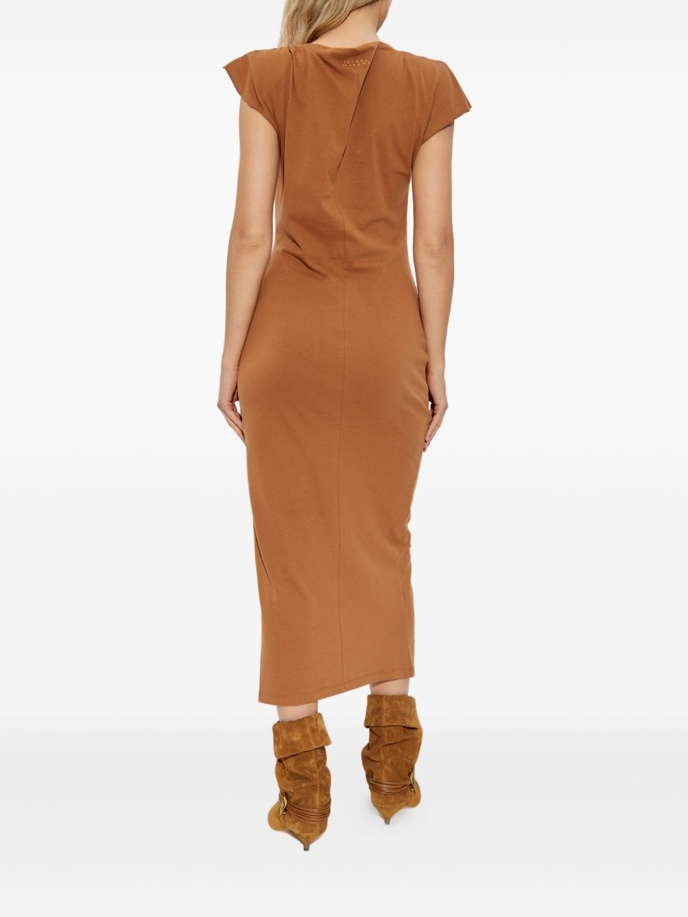 Nadela side-split draped midi dress - 4