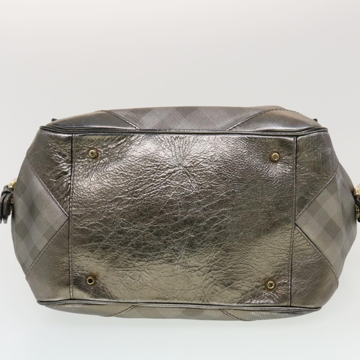 Burberry Nova Check Shoulder Bag Leather Silver - 5