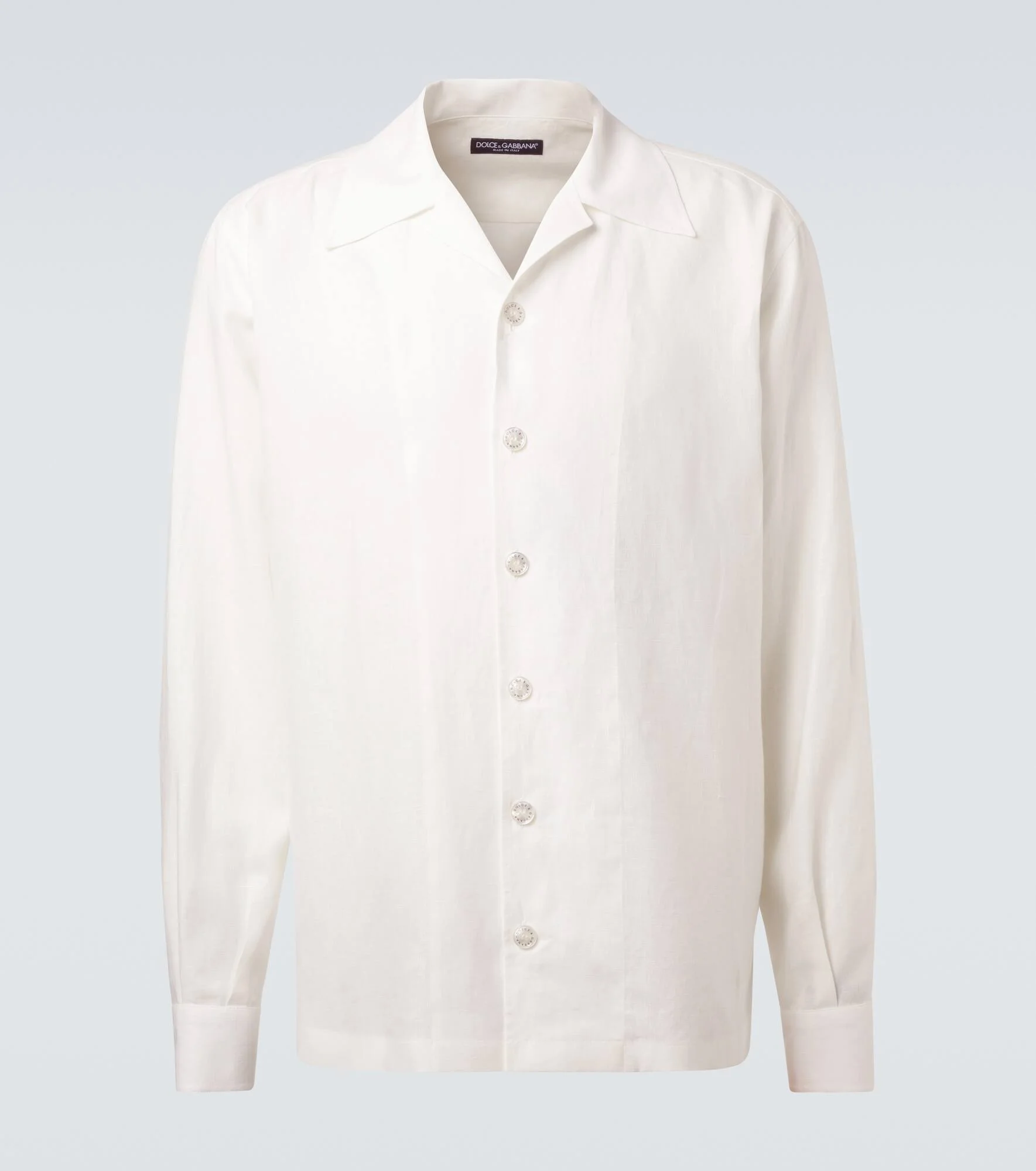Linen canvas bowling shirt - 1